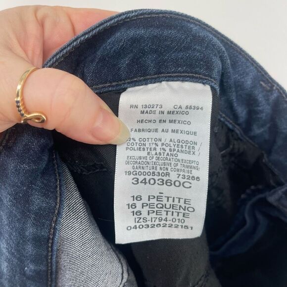 LEE Women's High Rise Jeans Denim Straight Leg Relaxed Fit Blue Size 16 Petite - Picture 8 of 10